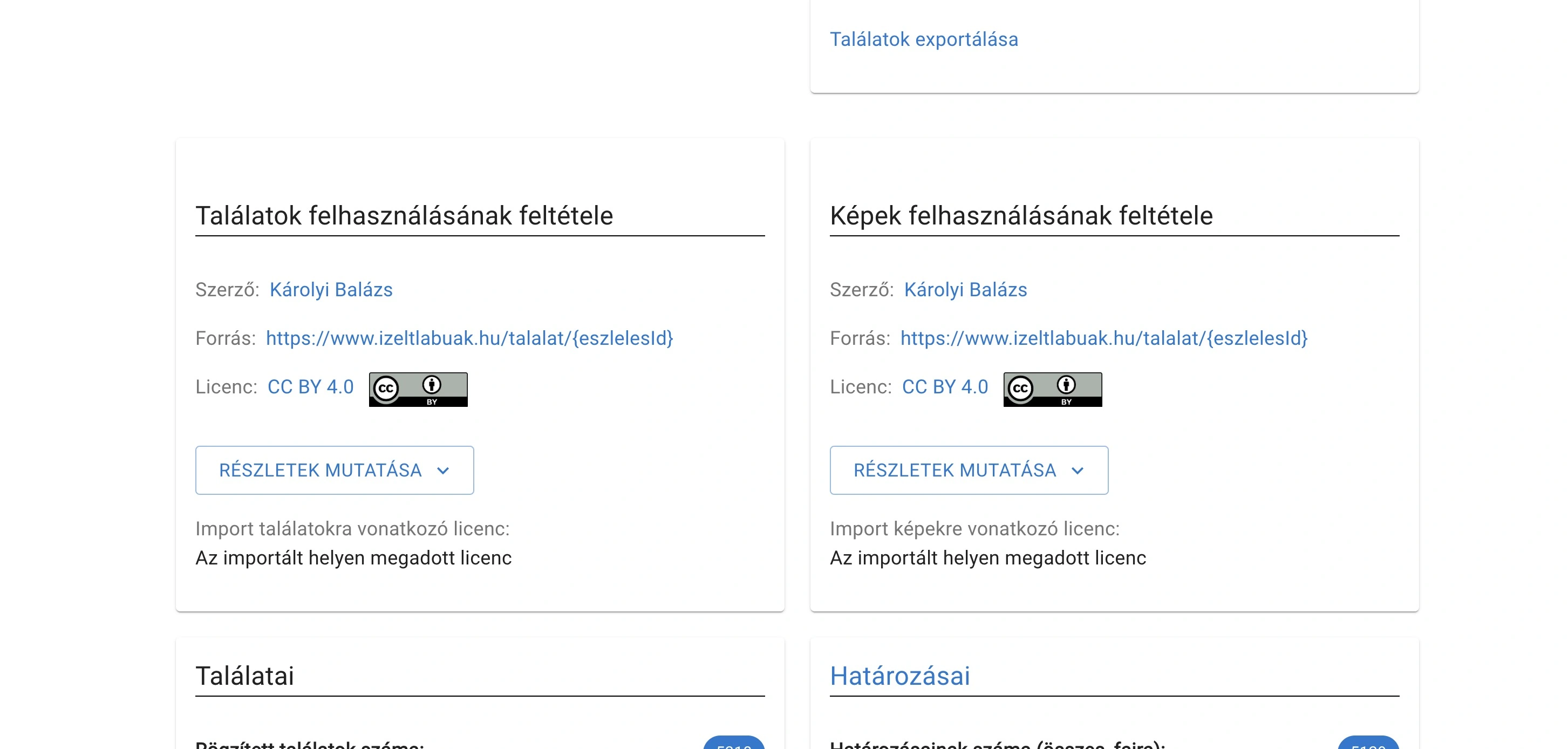 Felhasználó által beállított felhasználási feltételek