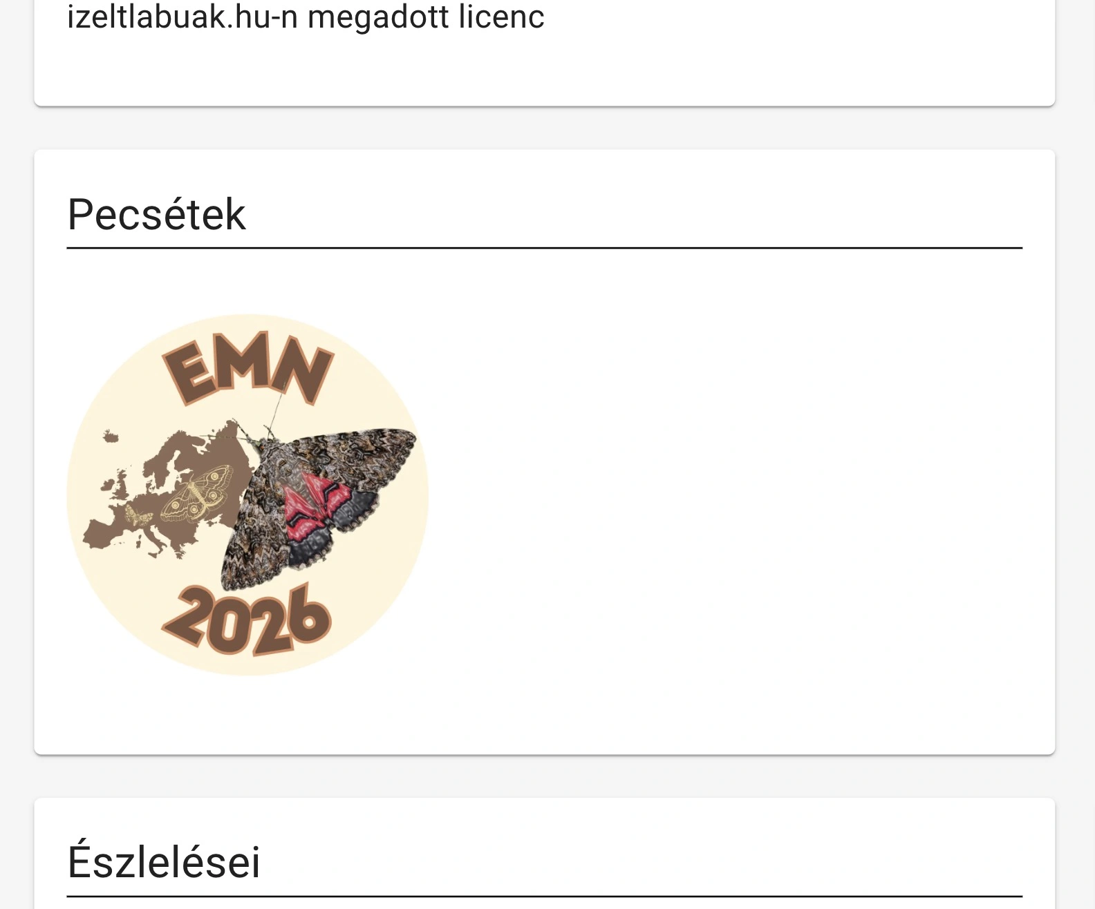 Pecsét a profil oldalon
