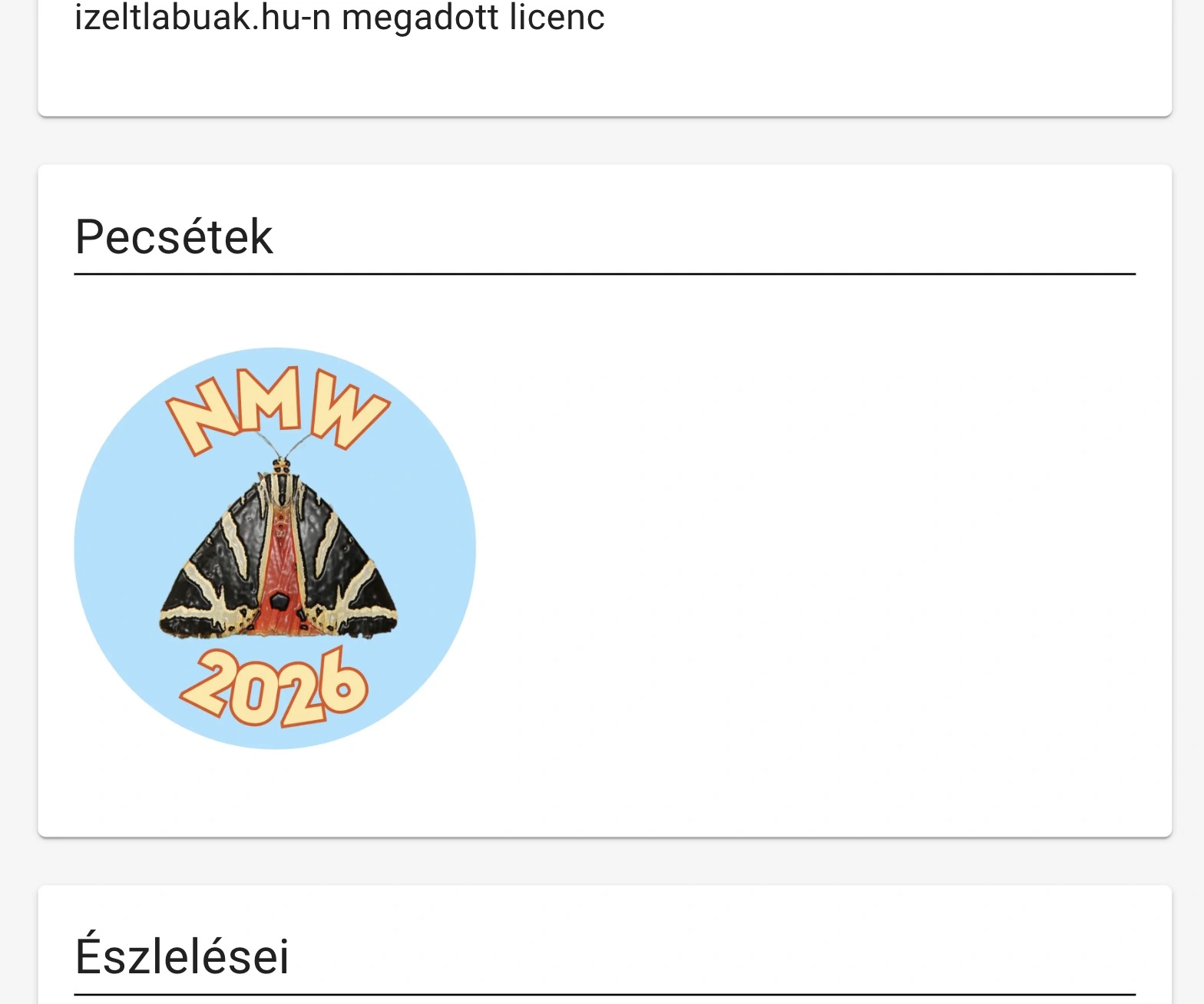 Pecsét a profil oldalon