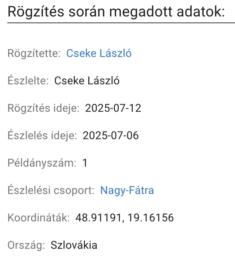 Észlelés oldal Észlelési csoportok link