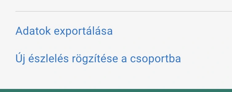 Észlelési csoport exportálás
