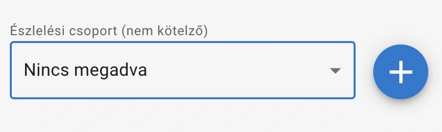 Észlelési csoport kiválasztása