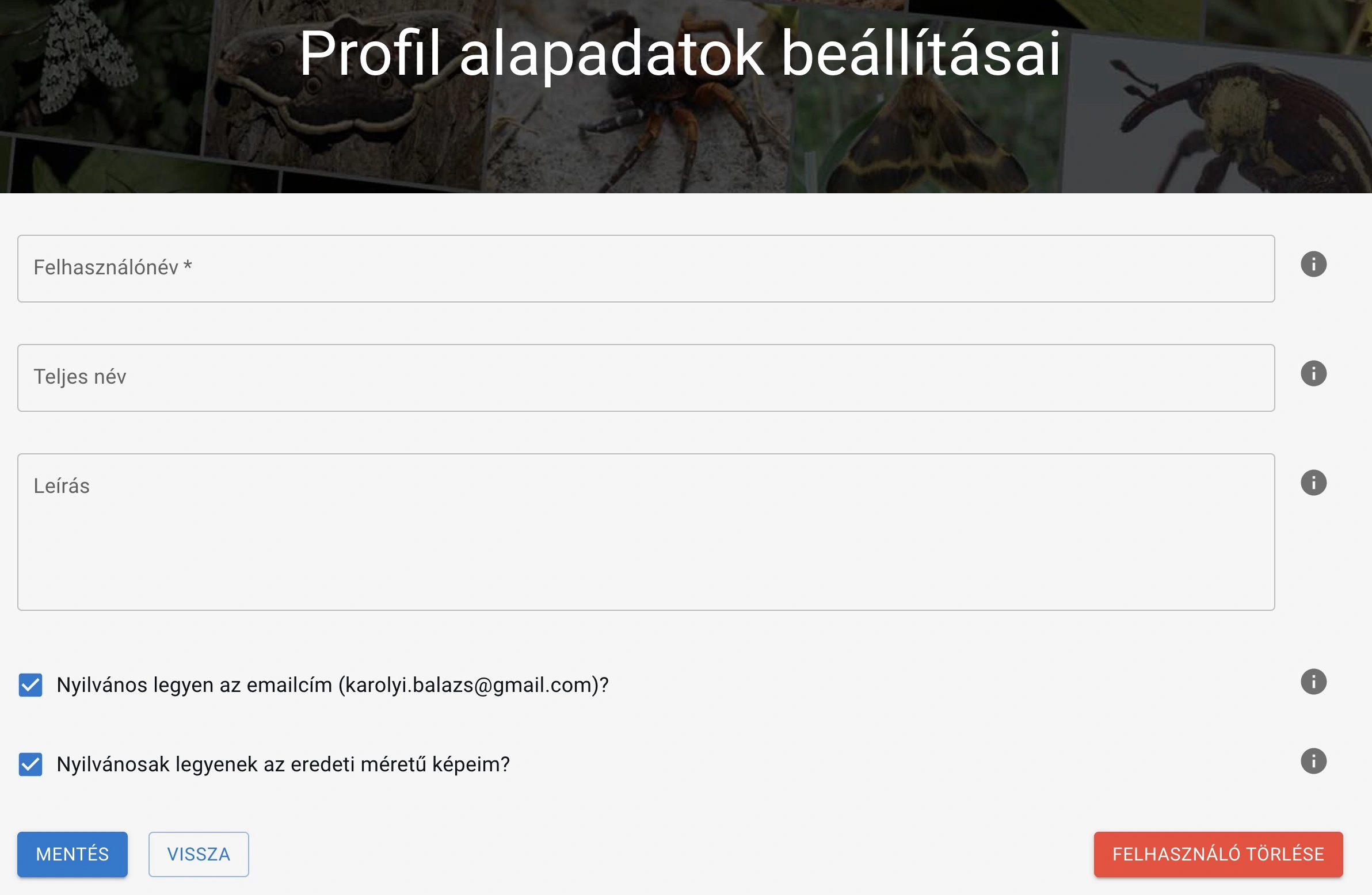 Felhasználó törlése