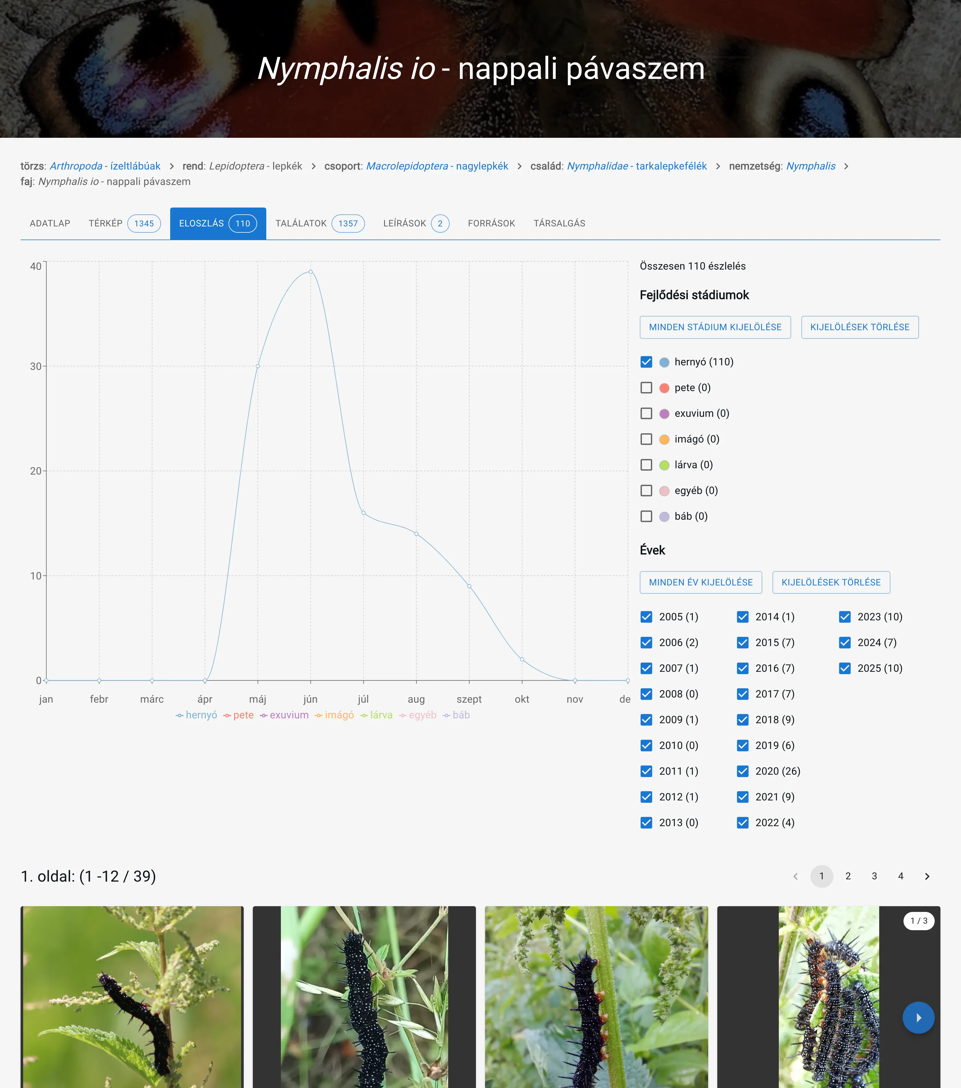 Időbeli előfordulások