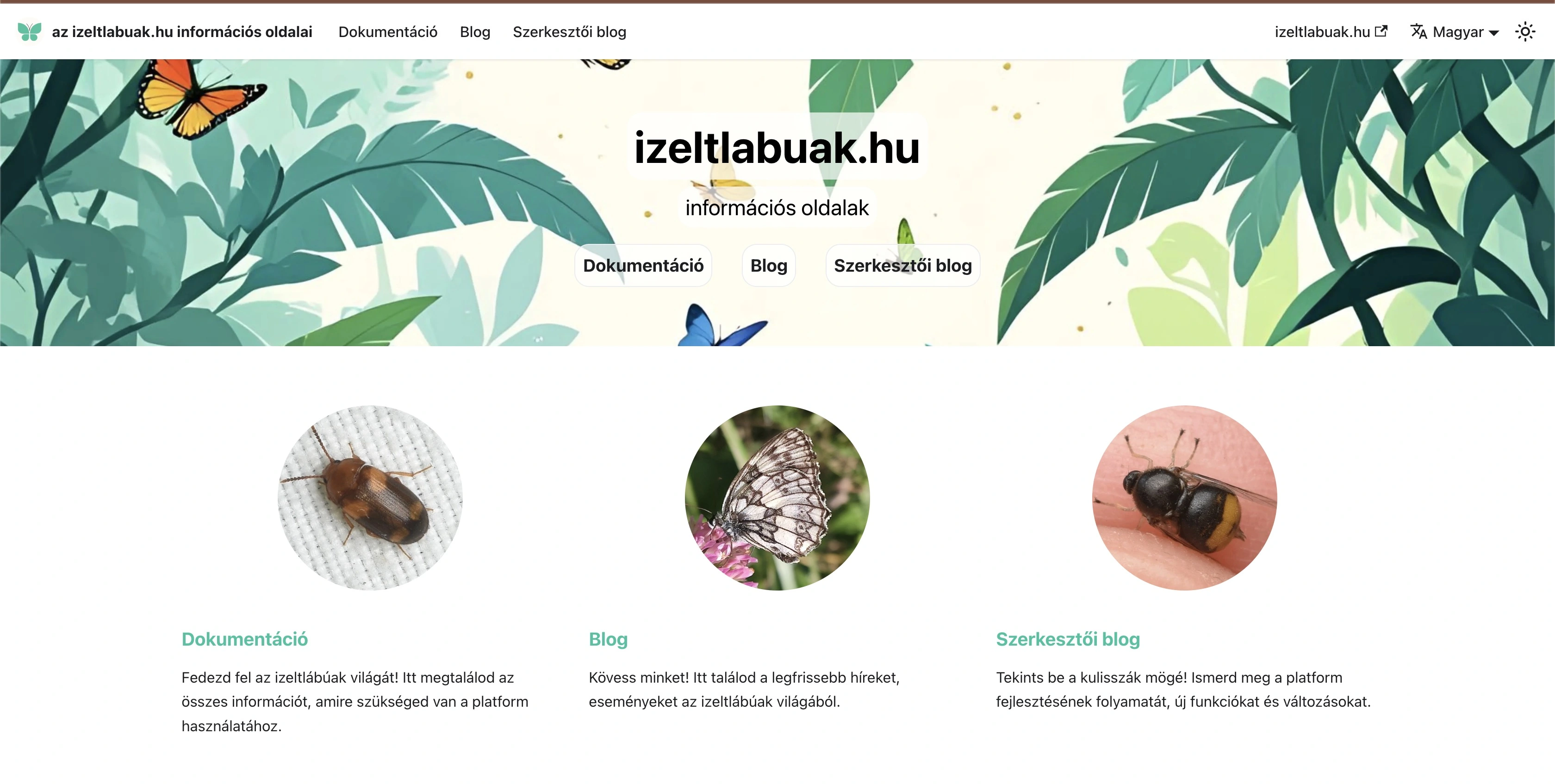 Új dokumentációs oldalaink